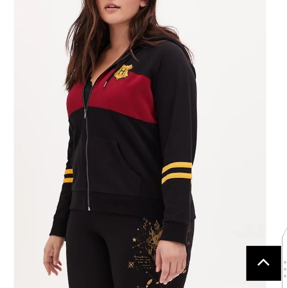 🆕1X HARRY POTTER HOGWARTS BLACK ZIP HOODIE - Picture 3 of 4